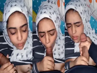 Bokep Indo Crotin di Muka Cewek Arab Jilbab poster